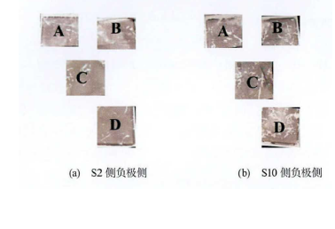 外層與中間層負(fù)極極片側(cè)的隔膜圖片